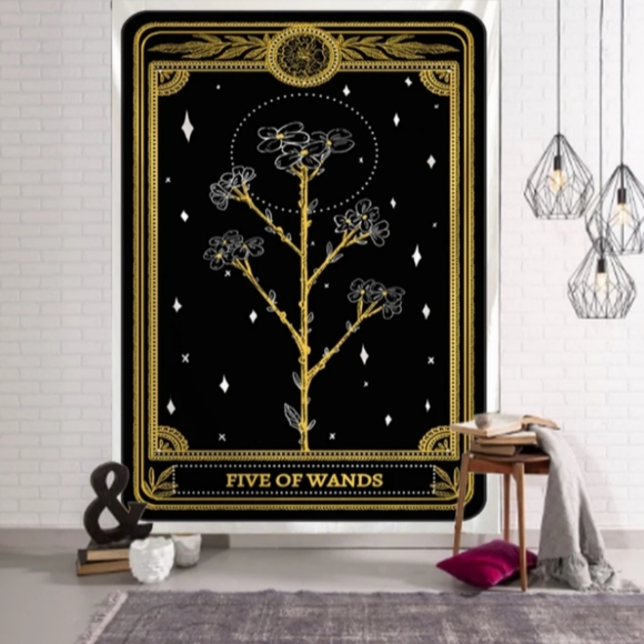 Other - 🆕Five Of Wands Tarot Card Tapestry